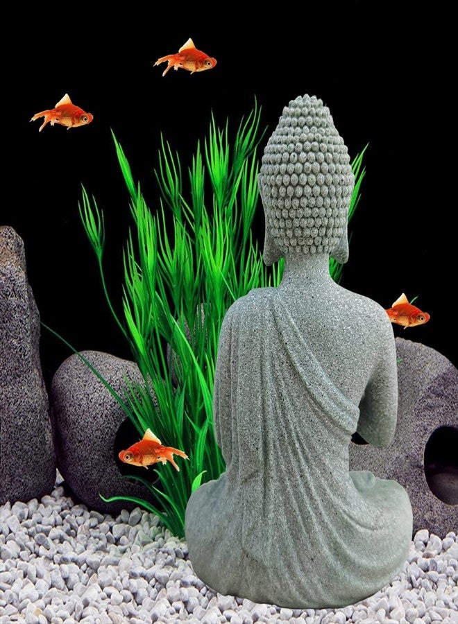 livelyfish Aquarium Buddha Statue Asian Japanese Fish Tank Decoration Zen Buda Figurines Stone Buddha Sculpture Ornaments for Fish Tank Decor, B-L - Image 5